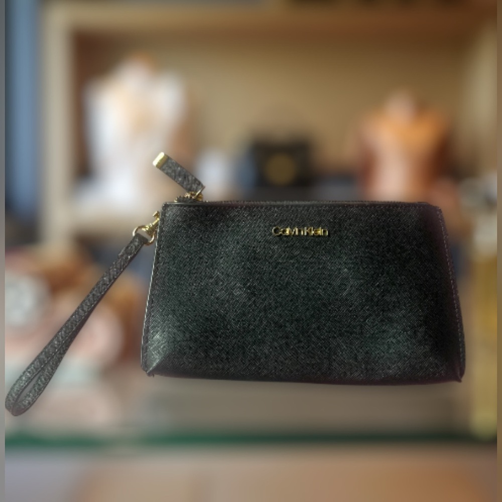 Calvin Klein Black Wristlet Clutch